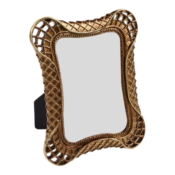 RoverTrail Gold Resin Picture Frame with Lace Design, Decorative Photo Holder for 6 Inch Photos, Elegant Home Decor for Living Room Bedroom Office, Ideal Gift for Weddings Birthdays Housewarmings