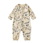 Rovga 2023 Spring Summer New Baby Clothes Baby With Cute Cartoon Printed Comfortable Newborn Long Sleeved Climbing Clothes Lovely Dailywear