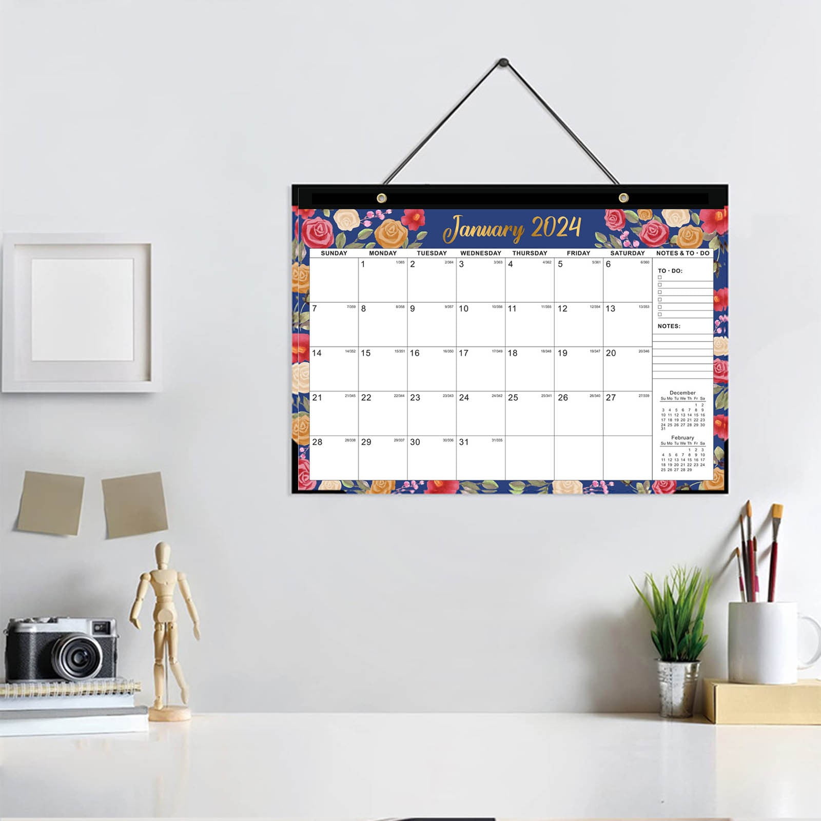 Rovga 2025 Desk Calendar 18 Months 2025.1 To 2025.6 Desk Calendar