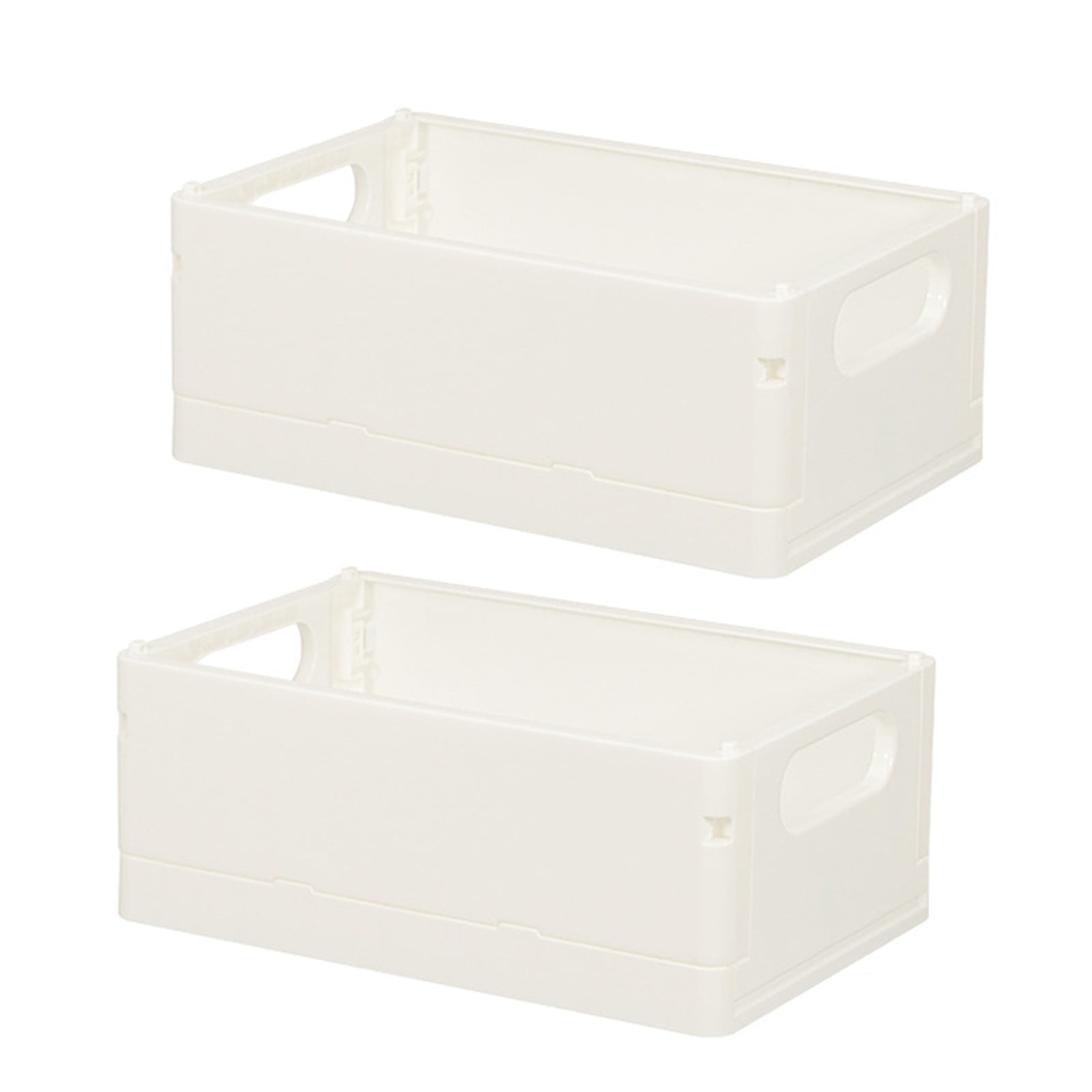 Rovga 2PCS Desktop Folding Storage Basket Office Simple Book Snacks Toy Storage Basket Dormitory Makeup Storage Box