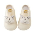 thumbnail image 1 of Rovga Baby Boys Girl Shoes Socks Toddler Breathable Cartoon Mesh The Floor Socks Barefoot Socks Non Shoes Light Weight Pull-On Feetwear 0-6 Months Khaki, 1 of 4