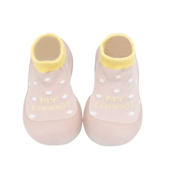 Rovga Baby First Shoes For Girls Boys Solid Color Cute Walkers Fruit Casual Indoor Toddler Walkers 18-24 Months Pink