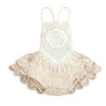 thumbnail image 1 of Rovga Baby Girl Bodysuits Cotton Lace Spring Summer Sleeveless Romper Bodysuit Clothes, 1 of 6