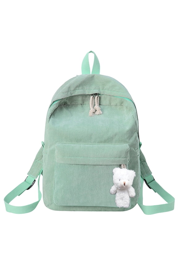 Backpack For School Supplies Casual Shoulder Corduroy Backpack Student Fashion Bag Womens Bag Youth Simple Fashion Shoulder Bag