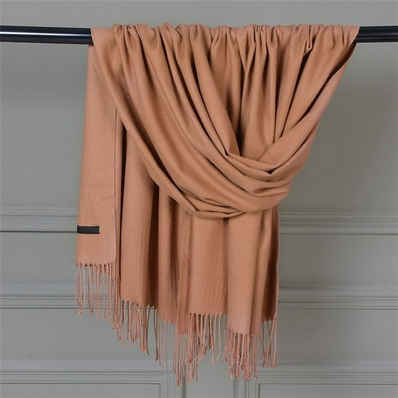Rovga Beautiful Scarfs For Women Ladies Scarf Soft Solid Plain Shawl Wrap Fashion Warm Neck With Fringes Evening Wedding Accessories