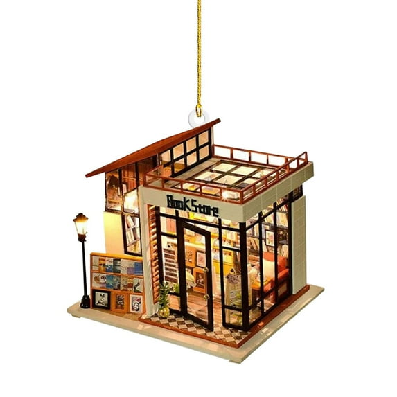 Rovga Book Lover Fun Reading Christmas Book Store Acrylic Ornament Xmas Decor 2022