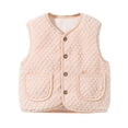 thumbnail image 1 of Rovga Boys Girls Coats 0-6 Months Child Winter Sleeveless Warm Solid Color Two Pockets Coat Jacket Spring Clothes Pink, 1 of 4
