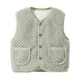 thumbnail image 1 of Rovga Boys Girls Coats 18-24 Months Child Winter Sleeveless Warm Solid Color Two Pockets Coat Jacket Spring Clothes Green, 1 of 4