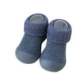 thumbnail image 1 of Rovga Boys Girls Shoes Solid Color Toddler Comfortable Warm The Floor Non Prewalker Shoes 18-24 Months Blue, 1 of 4