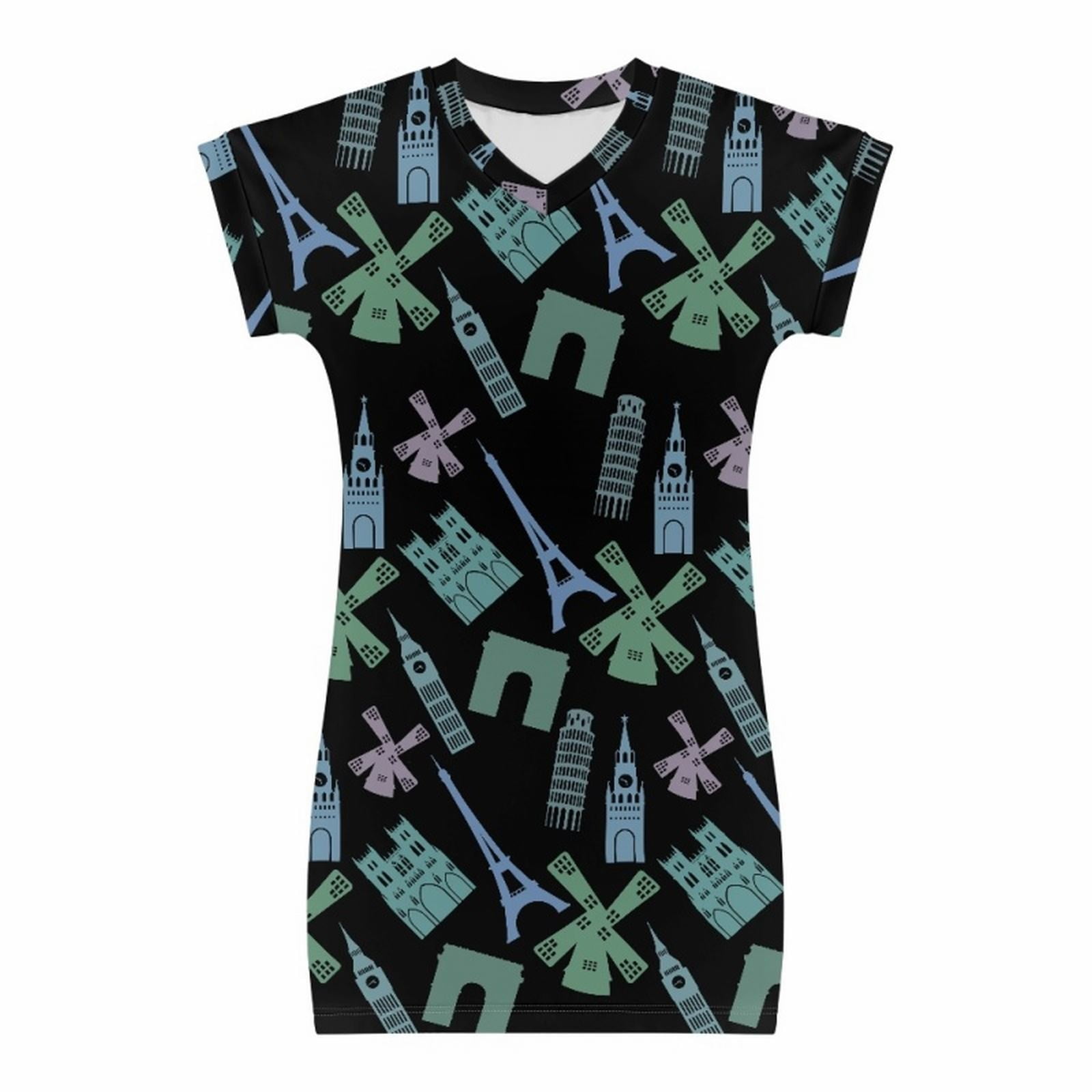 Rovga Casual Dresses For Girls Short Sleeved Crewneck Animal Print Summer Cool For 4 To 15 Years Party Birthday Girl Dress