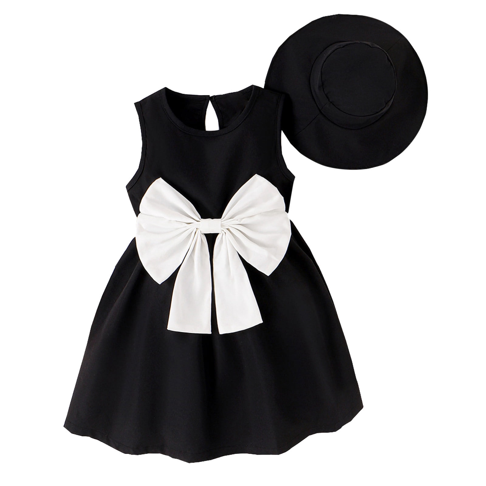 Rovga Casual Dresses For Girls Sleeveless Bowknot Sundress Ruffles