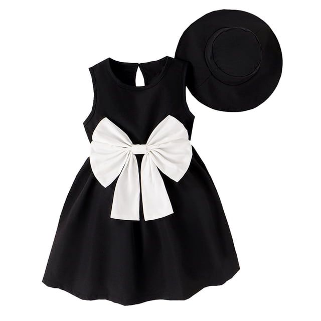Rovga Casual Dresses For Girls Sleeveless Bowknot Sundress Ruffles