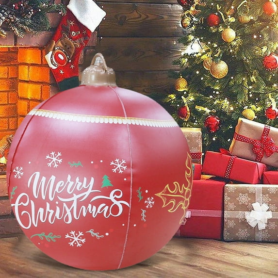 Rovga Christmas Ornaments 23.6Inch Christmas Balls Outdoor Atmosphere Inflatable Toys For Home Christmas Festive Gift Balls Xmas