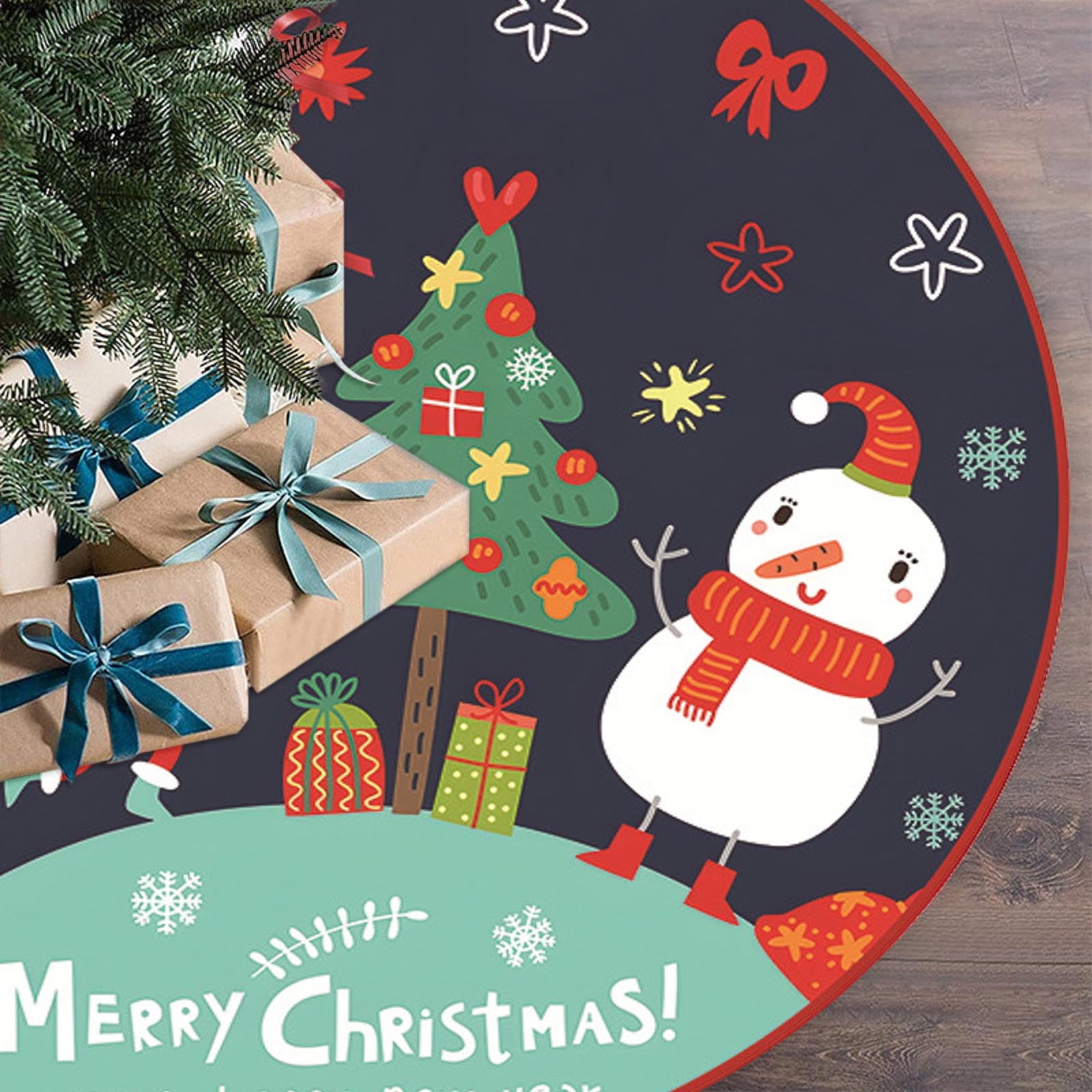 Rovga Christmas Tree Skirt Creative Decorations Festive Party