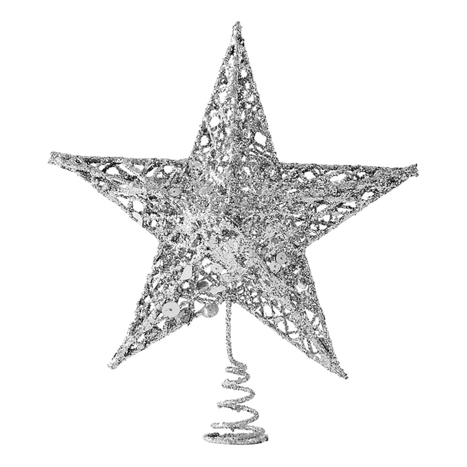 Rovga Christmas Tree Top Sparkles Stars Hang Xmas Decoration Ornament