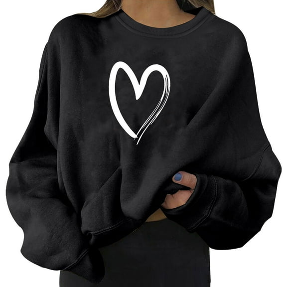 Rovga Cute Long Sleeve Women Sweatshirts Fashion Womens Casual Printed Ladies Sweatshirts Tops