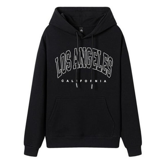 Rovga Cute Long Sleeve Women Sweatshirts Women Casual Fashion Letter Print Hoodie Graphic Drawstring Pullover Preppy Sweatshirt