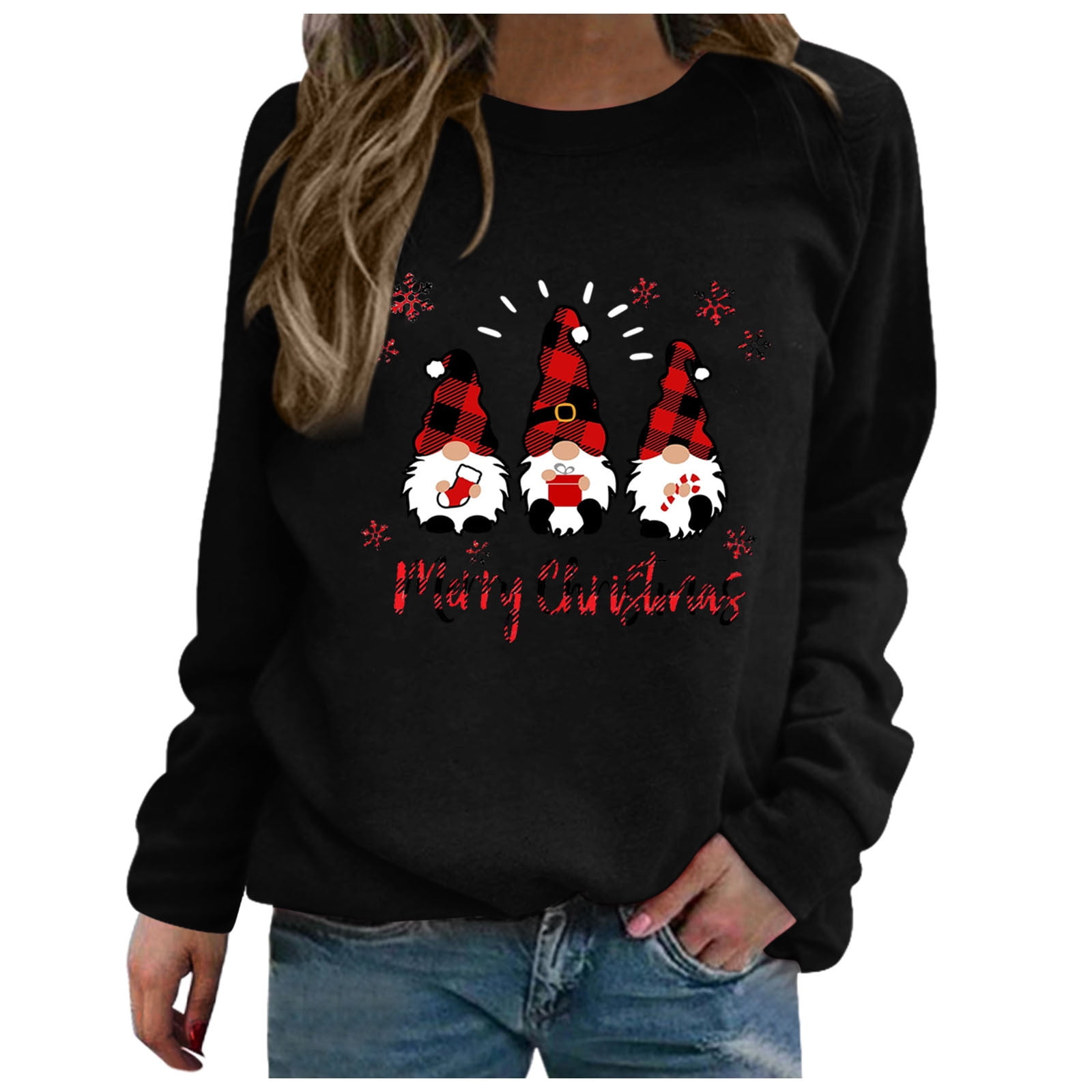 Rovga Cute Long Sleeve Women Sweatshirts Womens Print Sweatshirt Casual ...