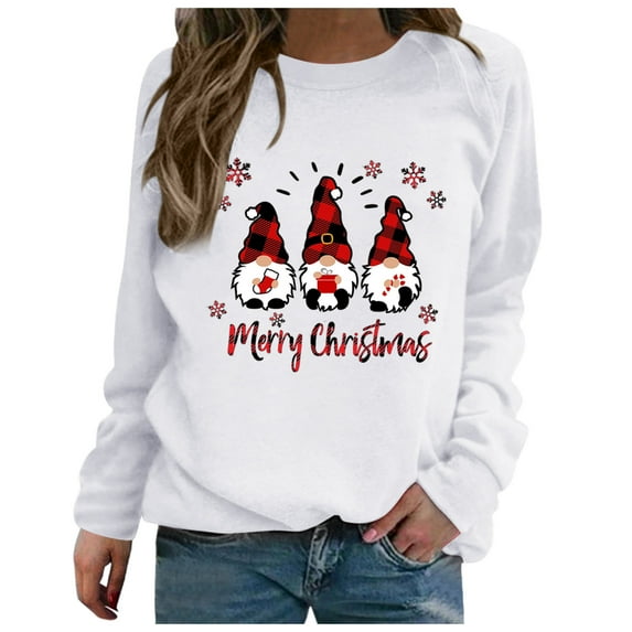 Rovga Cute Long Sleeve Women Sweatshirts Womens Print Sweatshirt Casual Blouse Pullover