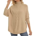 thumbnail image 1 of Rovga Fall Fashion Oversized Casual Pullover Knitting Turtleneck Plus Size 3xl Women Sweater Top Stylish Clothes, 1 of 3