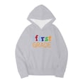 thumbnail image 1 of Rovga Fall Winter Sweatshirts For Girls Kids Autumn Winter School Season Letter Printed Long Sleeve Hoodie Warm And Comfortable Tops Soft Loose Fit Pullover Tops Grey 4-5 Years, 1 of 4