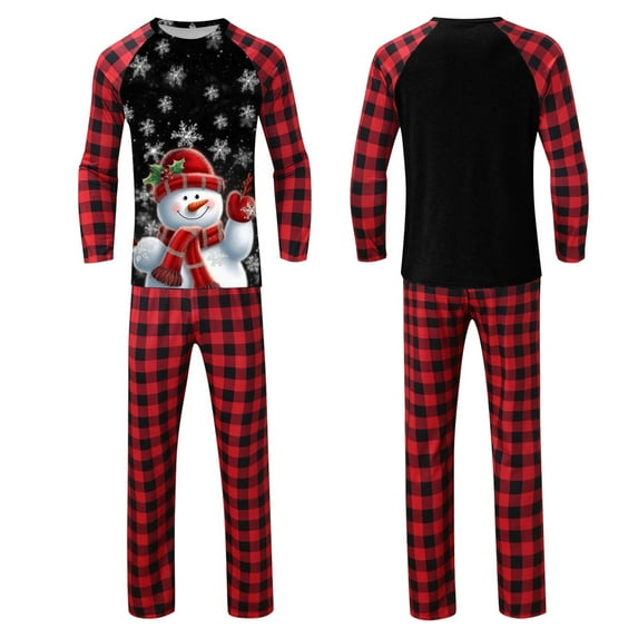 Rovga Family Christmas Pajamas Christmas Pajamas Fit Family Pajama Set Long Sleeve T Shirt And Pants Pajama Set Dad