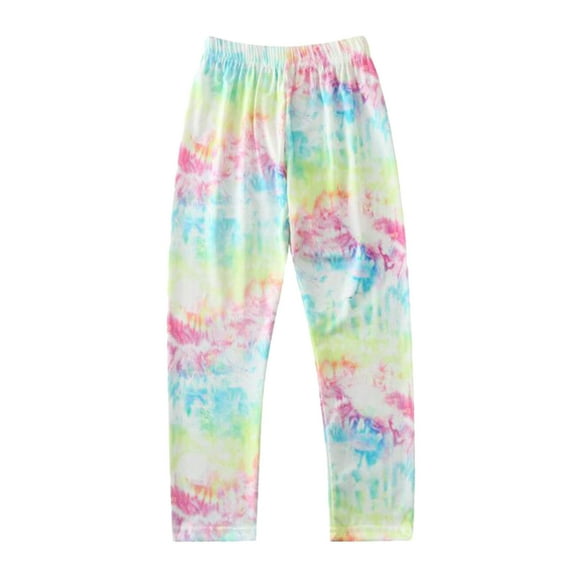 Rovga Girls Clothes Relax Fit Leggings Straight Leg Cartoon Prints Jogger Pants Casual Trousers Athletic Basic Pants 4-5 Years Light Blue