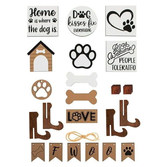 Rovga Home Decorations 1 Set Of Farmhouse Tiered Tray Decor Family Tiered Decor With Wooden Beads Signs Rustic Farmhouse Tray Sets For Kitchen Home Table Mini Decor Holiday Party Supplies