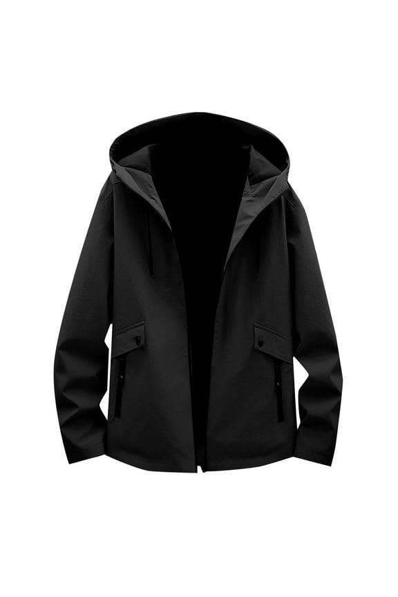 Hoodies For Mens Autumn And Winter Fashion Casual Simple Hooded Long Sleeved Zippered Sweater Bulk Hoodies Men'S Sweatshirt Black L
