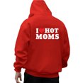 thumbnail image 1 of Rovga Hoodies For Mens Fashion Casual Loose Color I Love Hot Moms Printed Hoodie Oversized Hoodie Blanket Men'S Sweatshirt Red 2Xl, 1 of 3