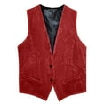 thumbnail image 1 of Rovga Jackets For Mens Sleeveless Coats Fall Winter Lapel Sequin Tops Outdoor Vests Durable Going Out Men Clothings M Red, 1 of 5