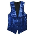 thumbnail image 1 of Rovga Jackets For Mens Sleeveless Coats Lapel Sequin Tops Outdoor Vests Fall Winter Cool Basic Clothes M Blue, 1 of 5