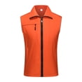 thumbnail image 1 of Rovga Men Clothes Solid Color Zipper Coats Sleeveless Outdoor Vests Tops Fall Winter Handsome Simple Style Clothes Xl Orange, 1 of 2