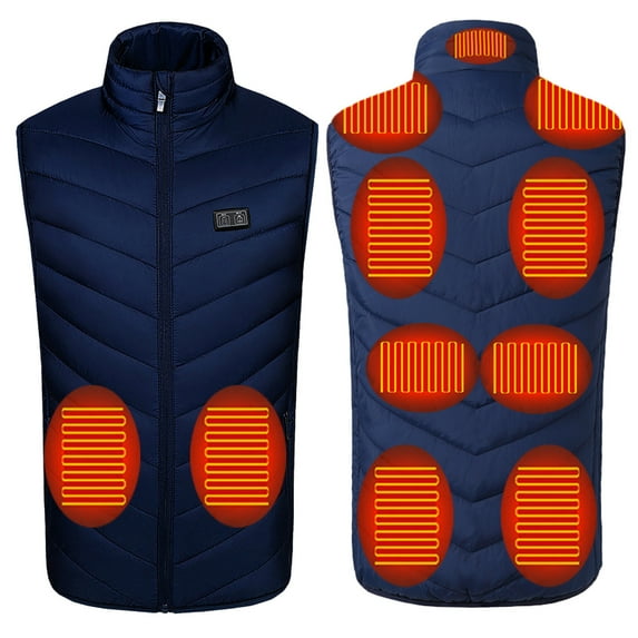 Rovga Men Long Sleeve Lined Flannel Jackets Charging 4- Control Dual Heating Vest Gear Usb Control And Vest Temperature Three Wo & Outwear Coat Casual Clothing