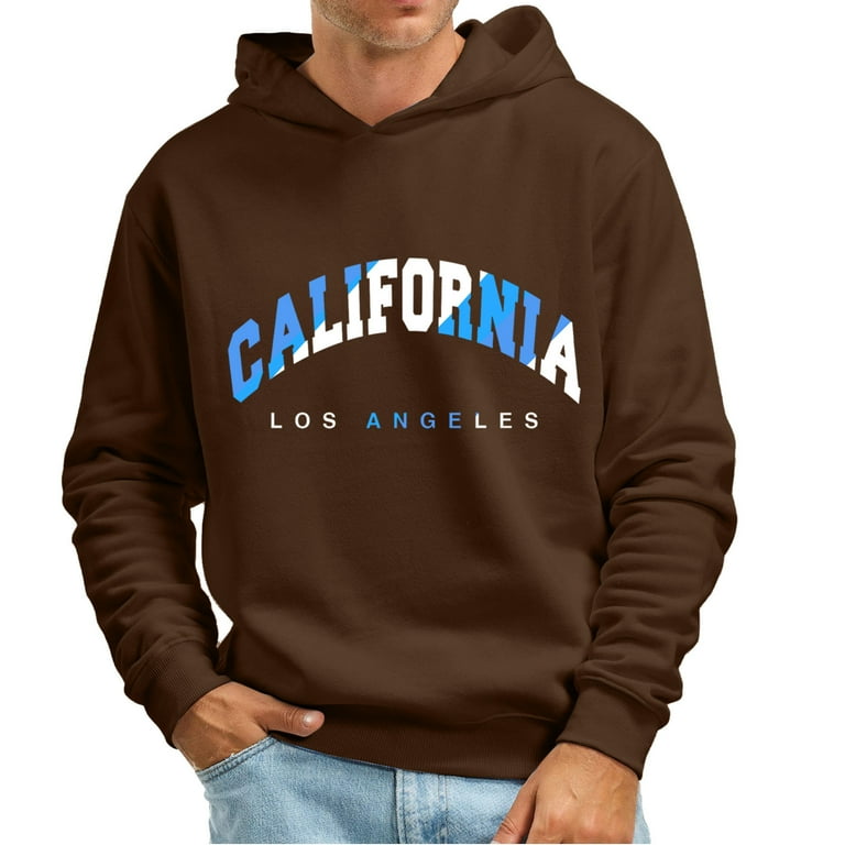 Rovga Men S Comfortable Hoodies Casual Fashion Solid Color Cordless Hoodie With Velvet Pocket Sweatshirts Durable Tops Coffee Xl Walmart