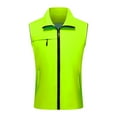 thumbnail image 1 of Rovga Men'S Jackets Sleeveless Zipper Solid Color Tops Fall Winter Outdoor Vests Coats Comfortable Basic Clothes L Yellow, 1 of 3