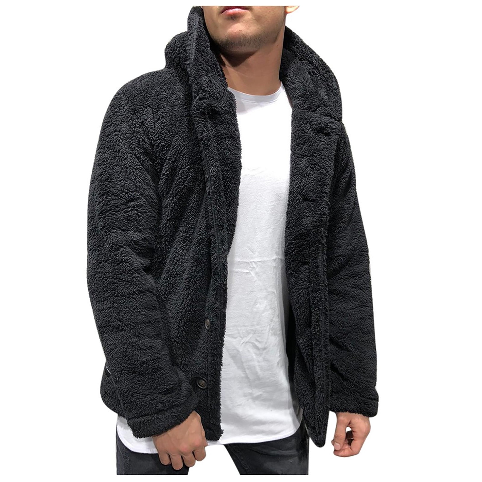 Men's Fashion Casual Solid Color Trench Coat