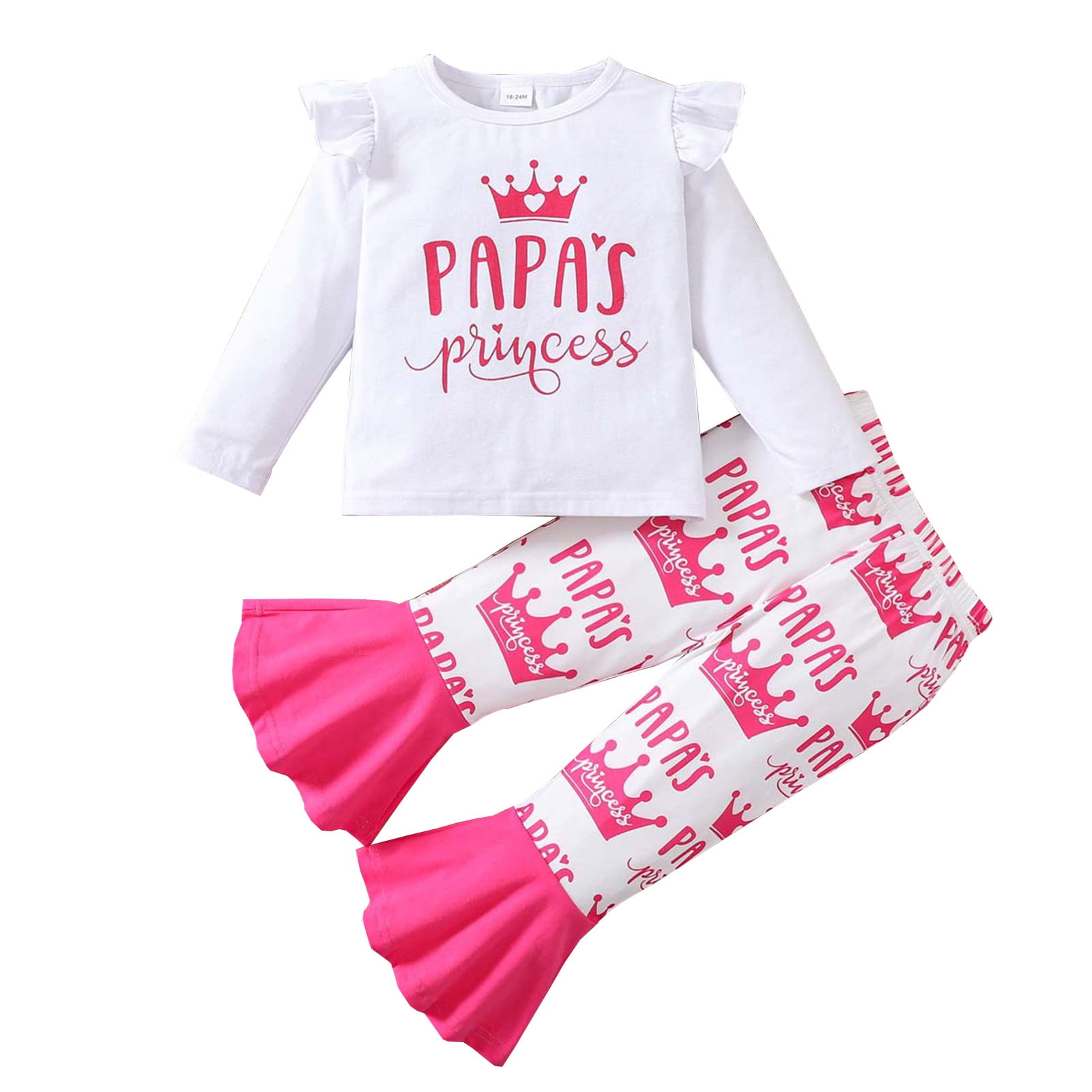 Rovga Outfit For Children Toddler Baby Girl Clothes Letter Print Long