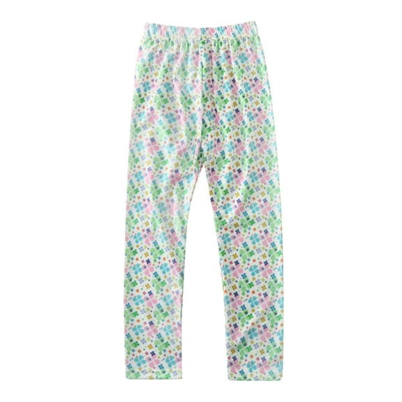 Rovga Pants For Girls Relax Fit Straight Leg Cartoon Prints Jogger Pants Casual Trousers Leggings Sweatpants For Sport Outdoor 2-3 Years Mint Green