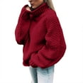 thumbnail image 1 of Rovga Pullover For Women Sweater Thick Knitted Warm Pullover Hoodie Long Sleeve Cardigan Pullover Tops Trendy Streetwear, 1 of 6