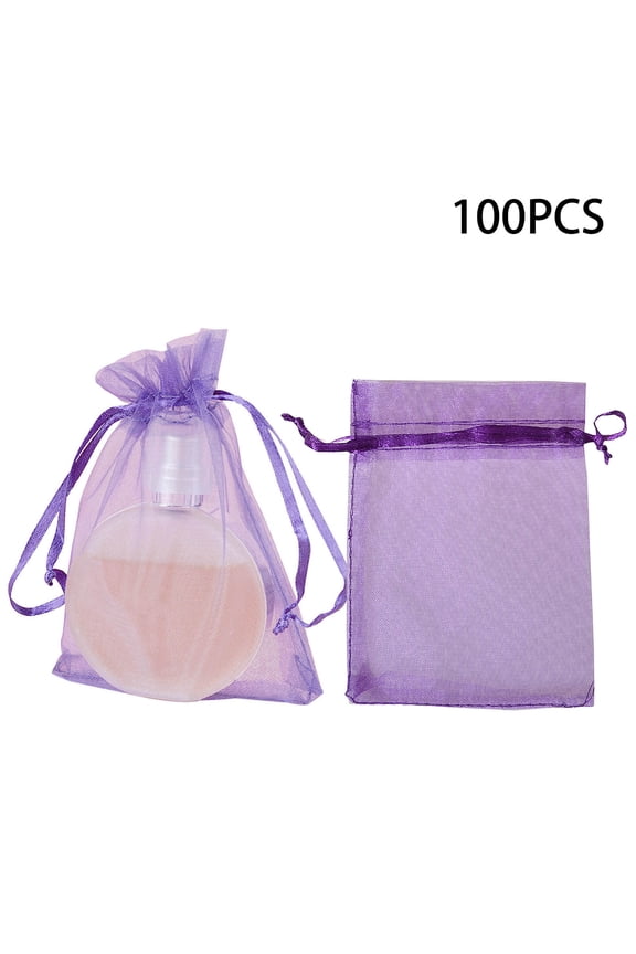 Storage Bins100Pcs Organza Bags Organza Gift Pouches Storage Bag For Jewelry Gifts Wedding Candy 3.5X2.5In