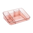 thumbnail image 1 of Rovga Storage And Organizationmakeup Organizer Tray Brush Holder Cosmetics Display Cabinet Storage Box Suitable For Vanity Countertops Bathroom Drawer Compartments Clear Acrylic Pink, 1 of 7