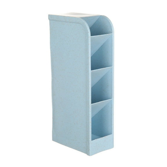 Rovga Storage Organizer Bins4 Compartment Storage Box Cosmetic Underwear Desk Bar Organizer Office Caddy Light Blue