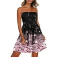 thumbnail image 1 of Rovga Summer Dress For Women Fashion Beach Boho Strapless Vacation Off Shoulder Floral Printed Elegant Dailywear, 1 of 5