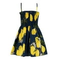 thumbnail image 1 of Rovga Summer Dress Girls Floral Prints Sleeveless Square Neck Floral Dress Cute Daily Wear Everyday Dresses Yellow 12-24 Months, 1 of 4