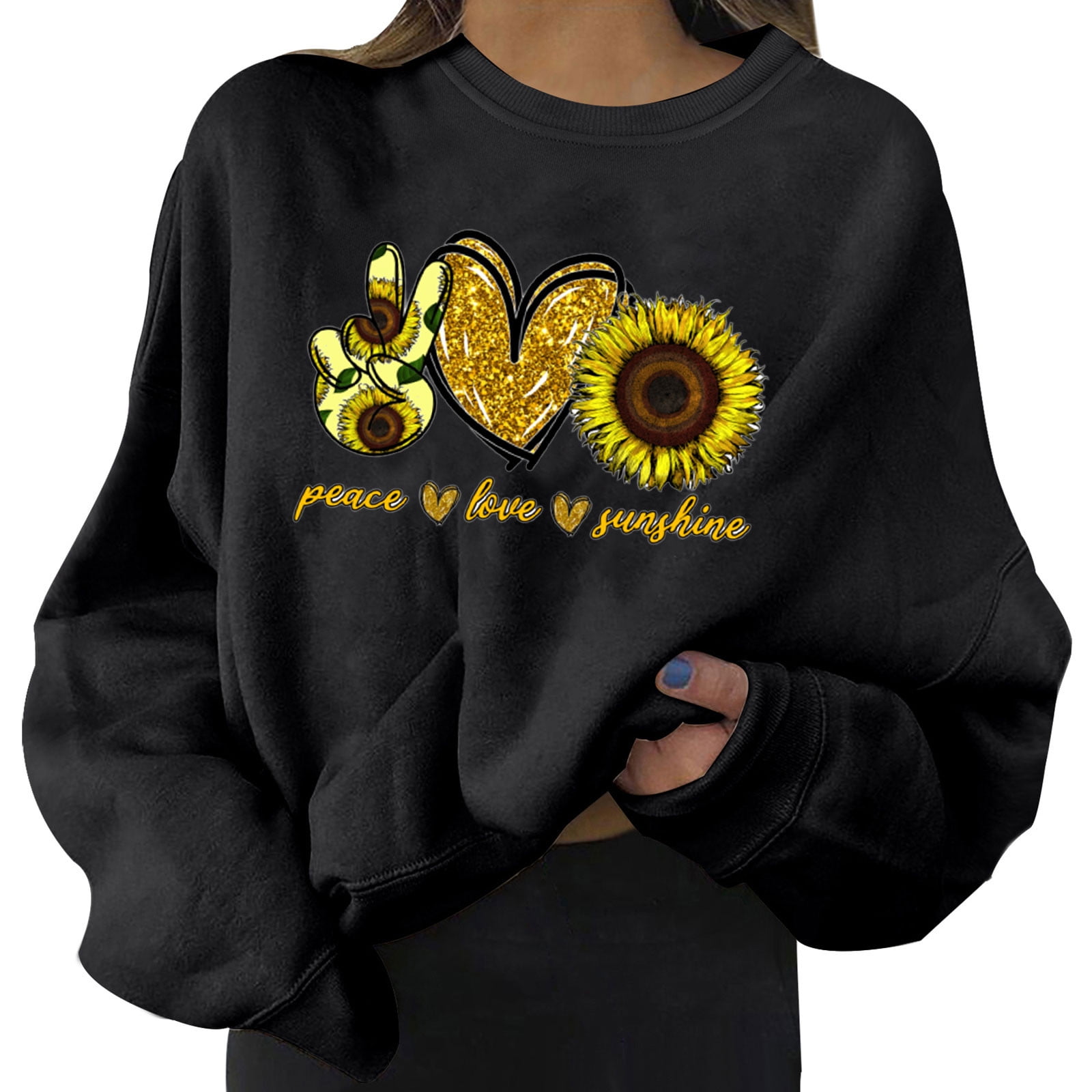 Rovga Sweatshirt Women Sweatshirt Graphic Sweatshirts No Hood Casual