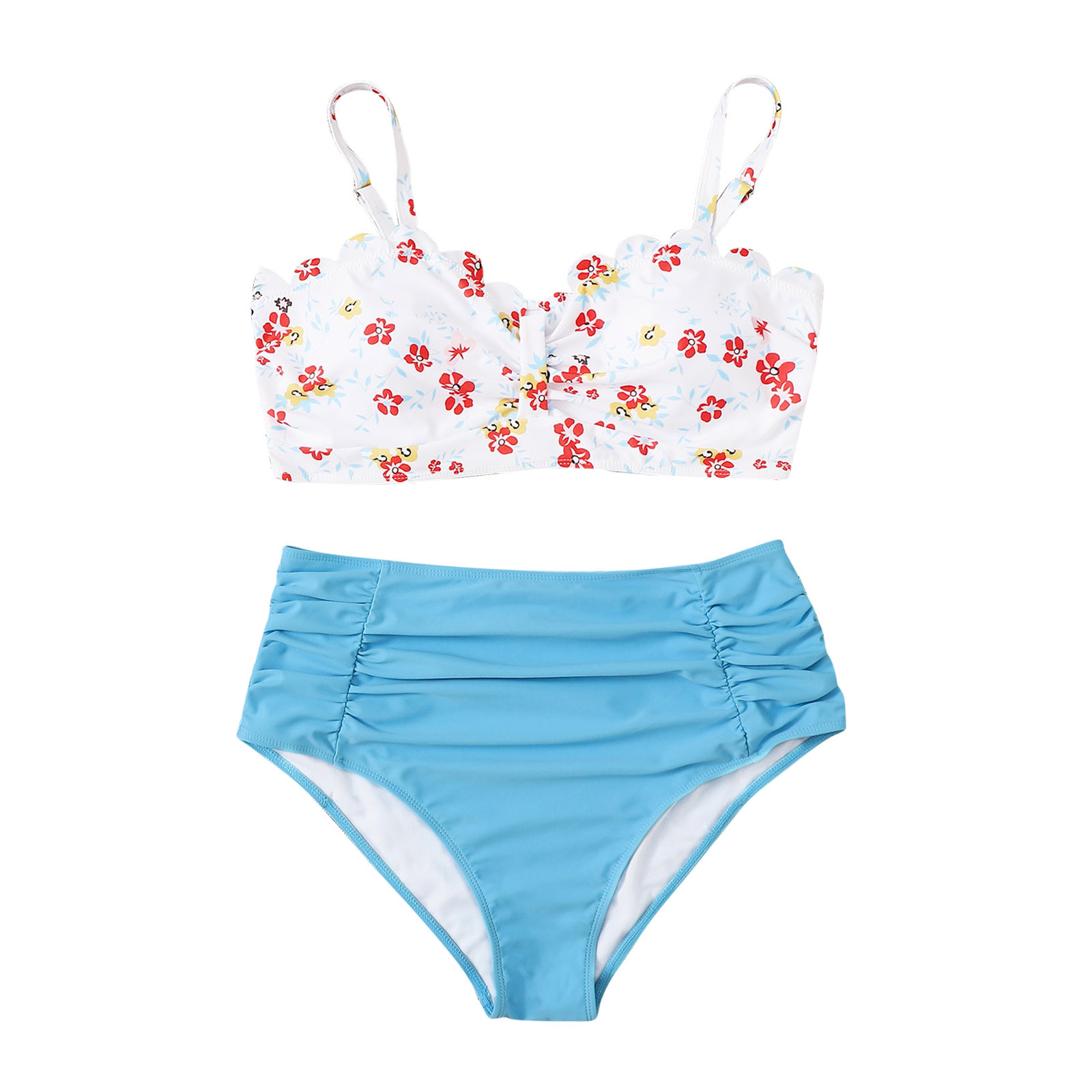 Rovga Swimwear 2022 Stylish Women Bikini Set Coral Cutout Summer Two