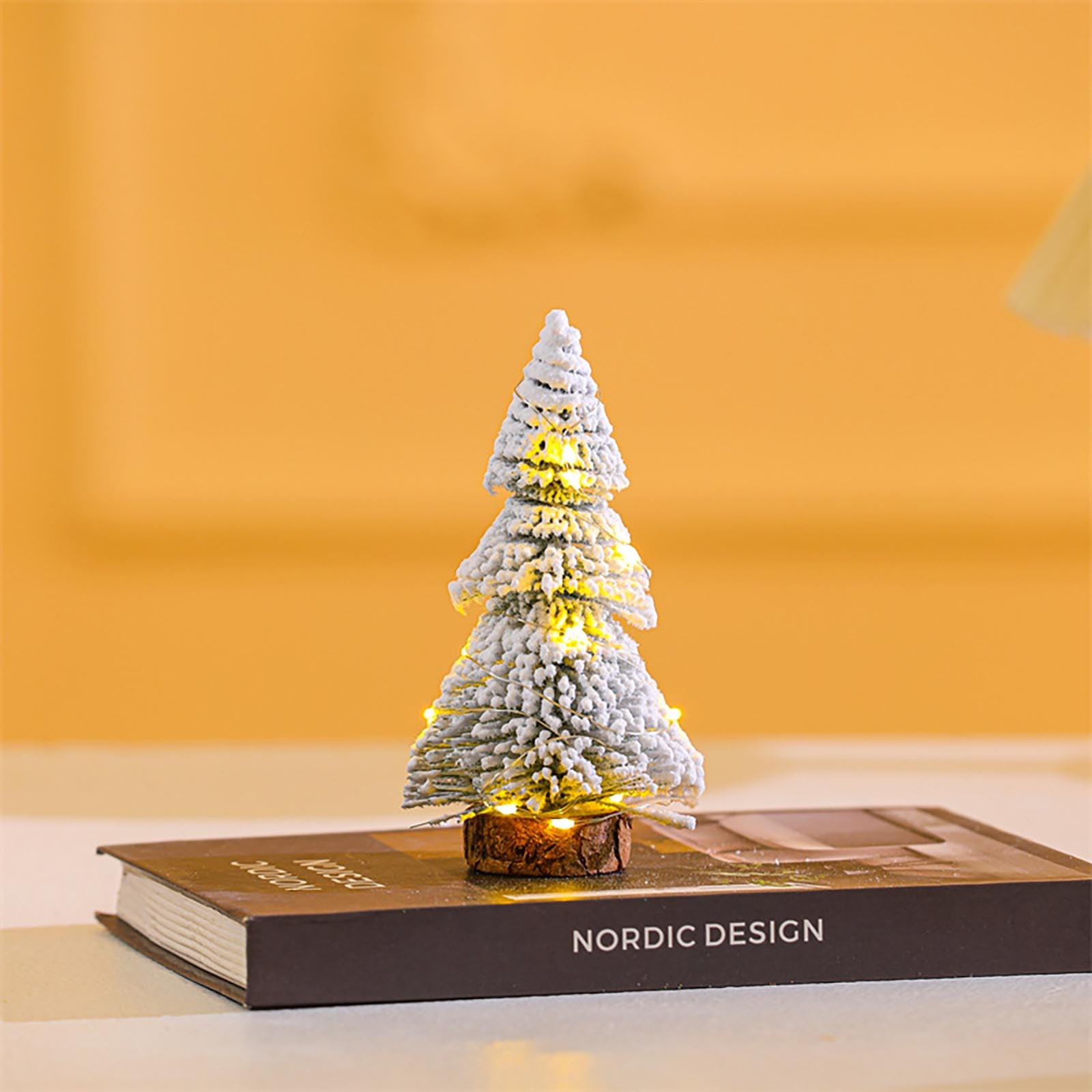 Rovga Tabletop Christmas Tree Artificial Mini Small Snow Flocked Xmas Tree For Table Desk Home