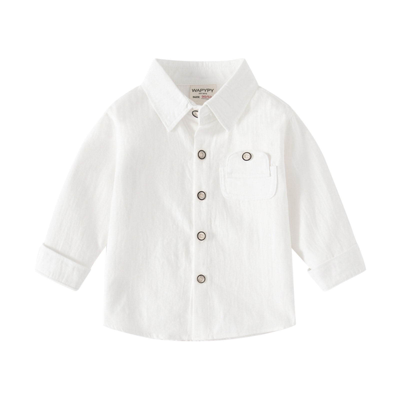 Rovga Toddler Boy Tee Tops Kids Flannel Shirt Jacket Soild Long Sleeve