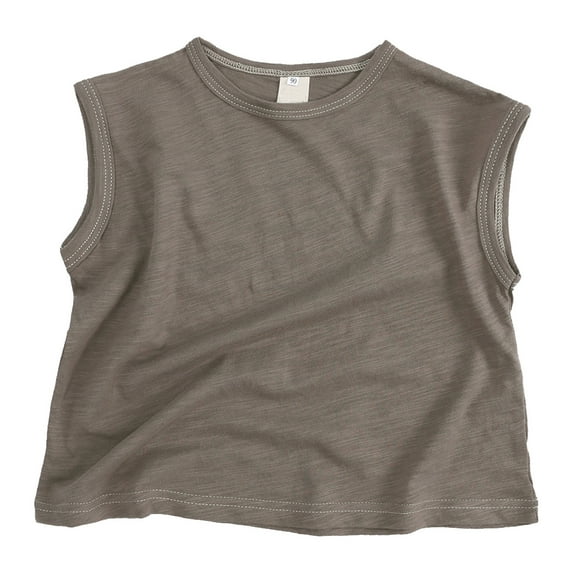Rovga Toddler Boy Tee Tops Kids Short Classic Loose Soft Sleeveless Solid T Shirt Tee Tops Clothes Boys Tshirts